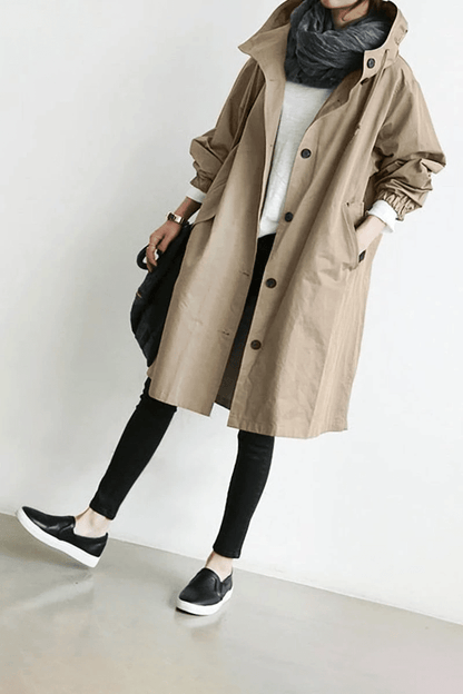 Women's Hooded Longline Mac – Oversized Fit