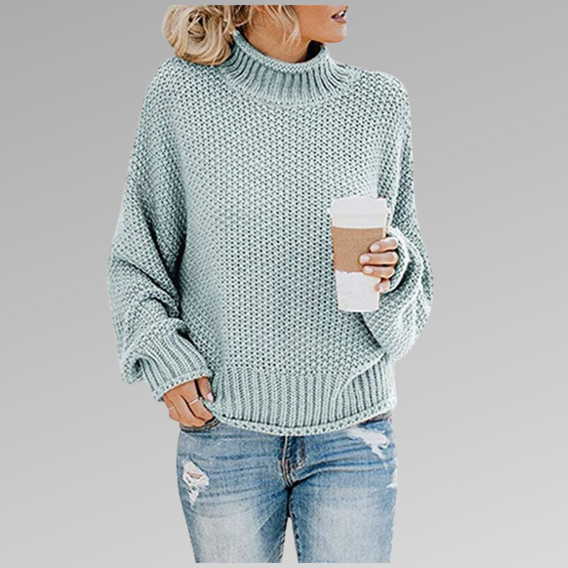 Women's Chunky Knit Jumper - Oversized Fit – Sky Blue