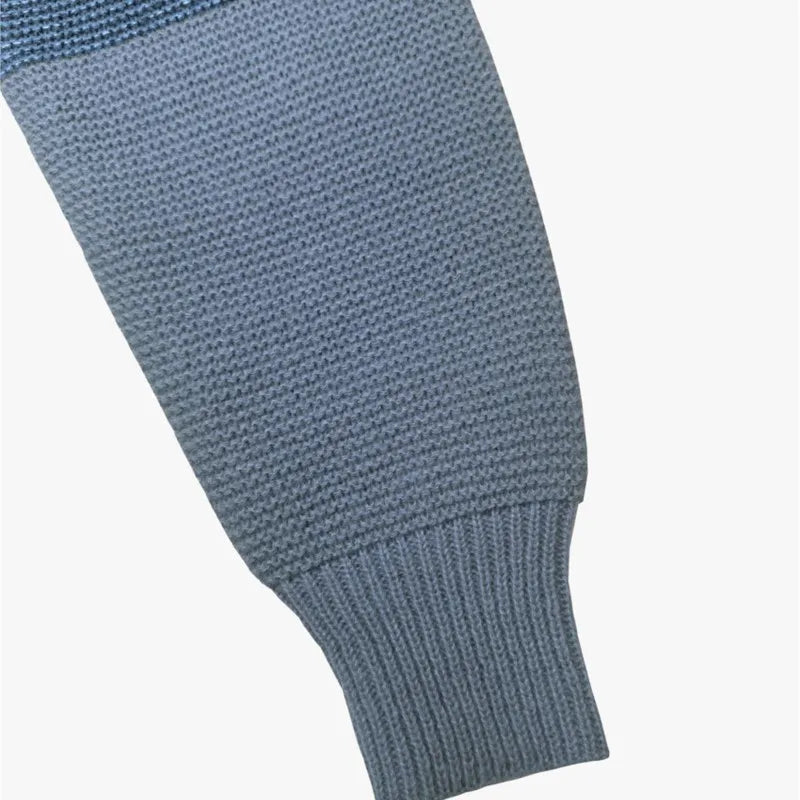 Women's Colour-Block Knit Jumper – Boat Neck Ribbed Trim