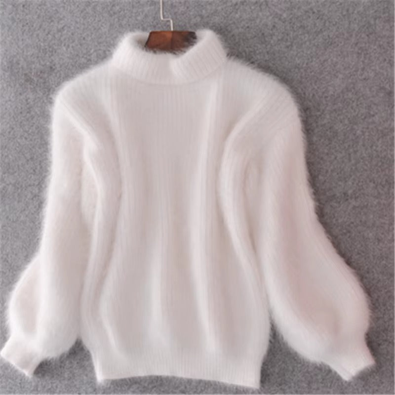 Women's Chunky Knit Jumper – Turtleneck Oversized Pullover