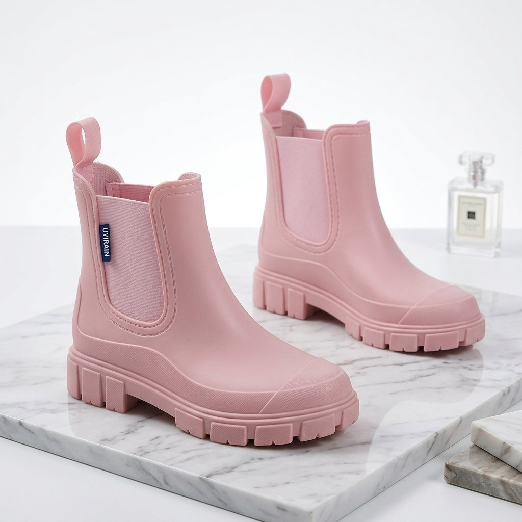Women's Waterproof Chelsea Boots – Chunky Non-Slip Sole