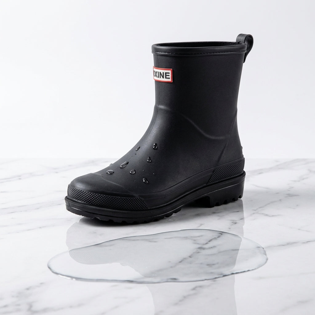 Women's Waterproof Mid-Calf Rain Boots with Non-Slip Sole