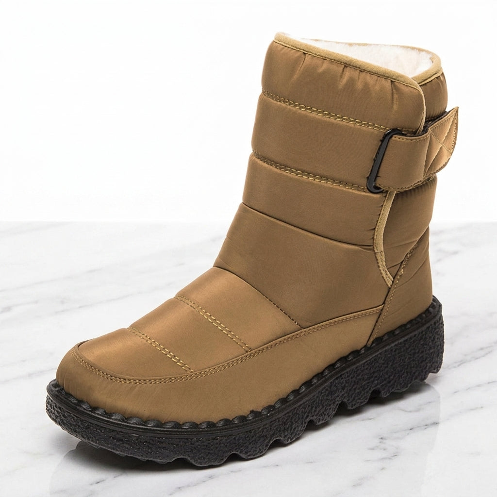 Women's Waterproof Quilted Snow Boots – Fur-Lined Non-Slip