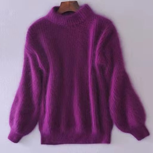 Women's Chunky Knit Jumper – Turtleneck Oversized Pullover