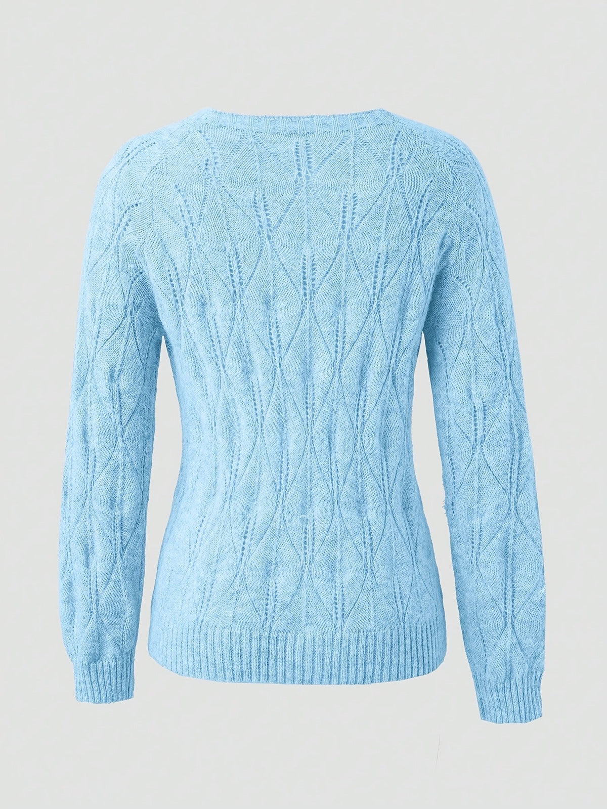 Women's Faux Mink Knit Cardigan – Pearl Button V-Front