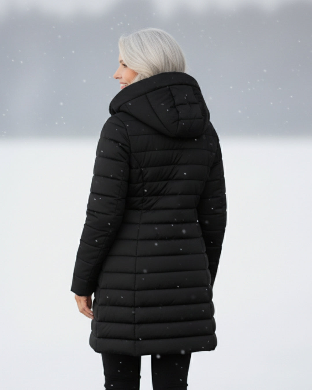 Women's Fleece-Lined Hooded Puffer Jacket – Cosy Winter Coat