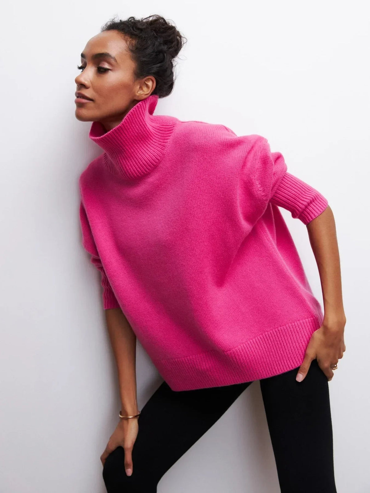 Women's Roll Neck Jumper – Chunky Knit