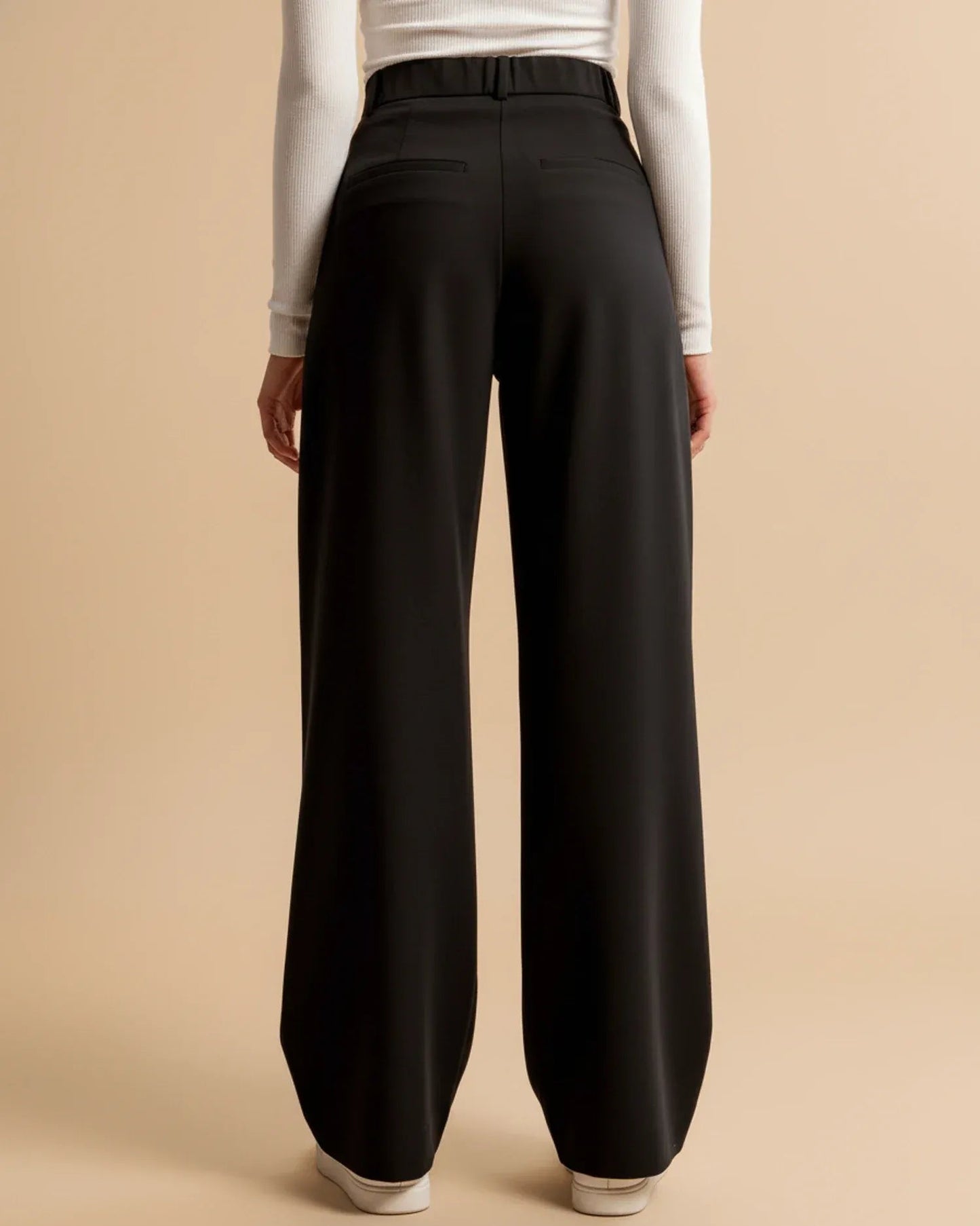 Women's Wide Leg Trousers – Pleated High-Waist Tailored