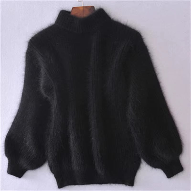 Women's Chunky Knit Jumper – Turtleneck Oversized Pullover