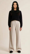Women's Wide Leg Trousers – Pleated High-Waist Tailored